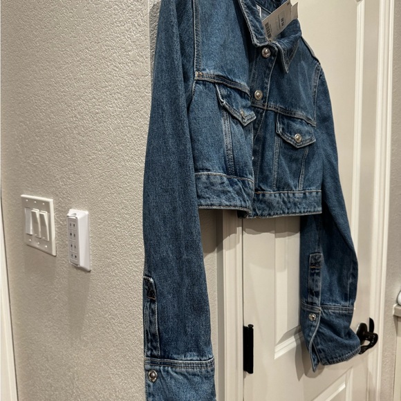 Zara Indigo Cropped Denim Jacket - Picture 3 of 4